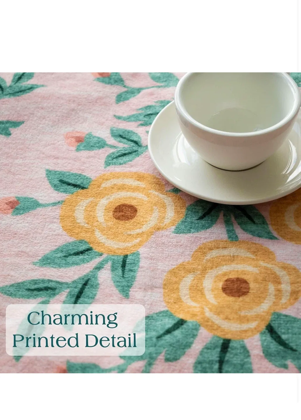 Floral Area Rug - Machine Washable 6x9 image indicator(5)