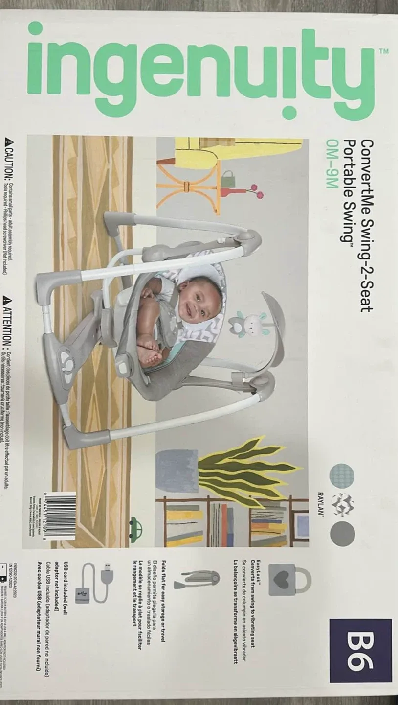 Ingenuity ConvertMe Swing-2-Seat Portable Swing