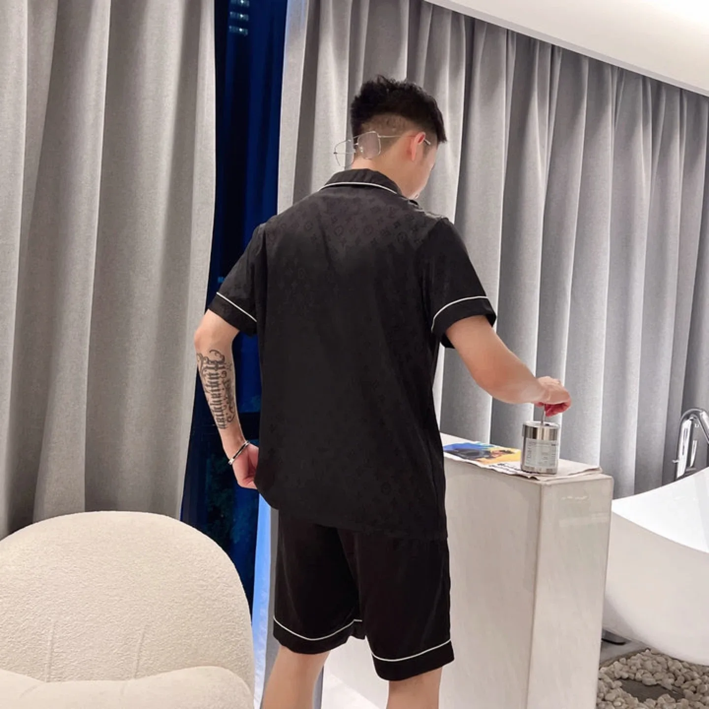 Louis Vuitton Black Pajama Set image indicator(7)