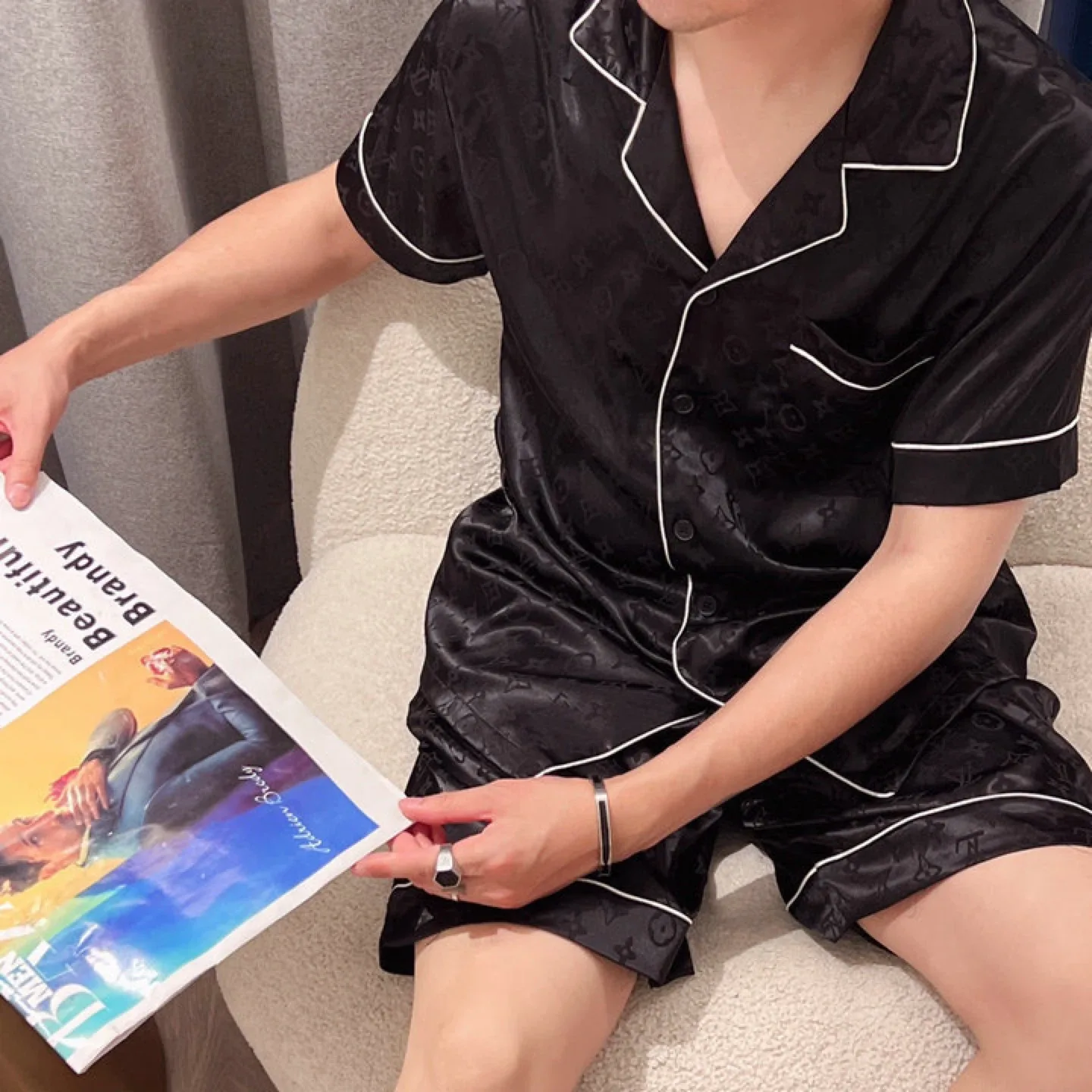 Louis Vuitton Black Pajama Set image indicator(9)