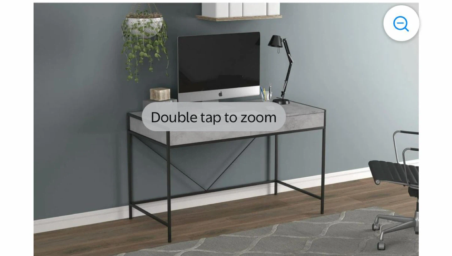 Safdie & Co. Grey Cement Computer Desk - 49L