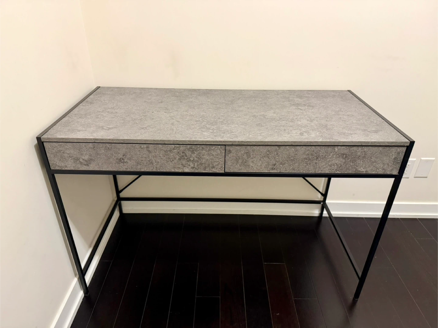 Safdie & Co. Grey Cement Computer Desk - 49L - photo 4