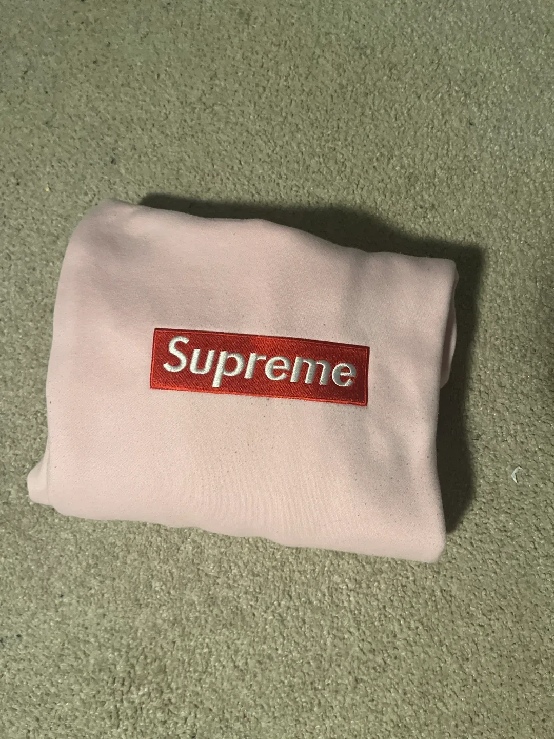 Pink Supreme hoodie
