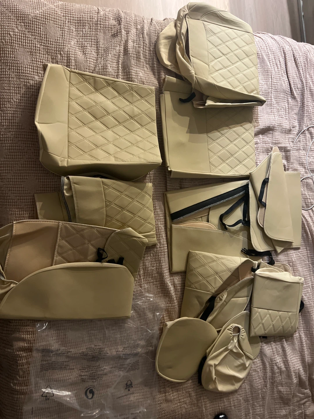 Beige Car Seat Cover Full Set - photo 2