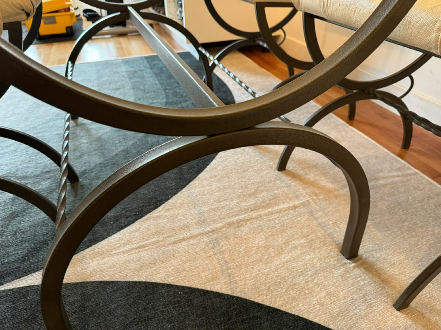 Glass Top Dining Table with 4 Leather Chairs - photo 4