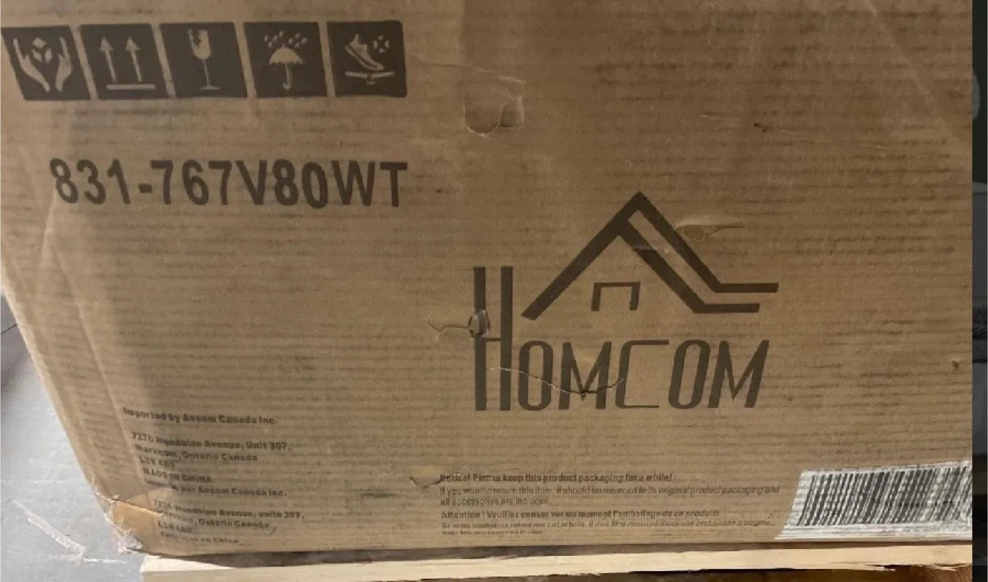 HOMCOM Modern Bedside Tables, Set of 2, White