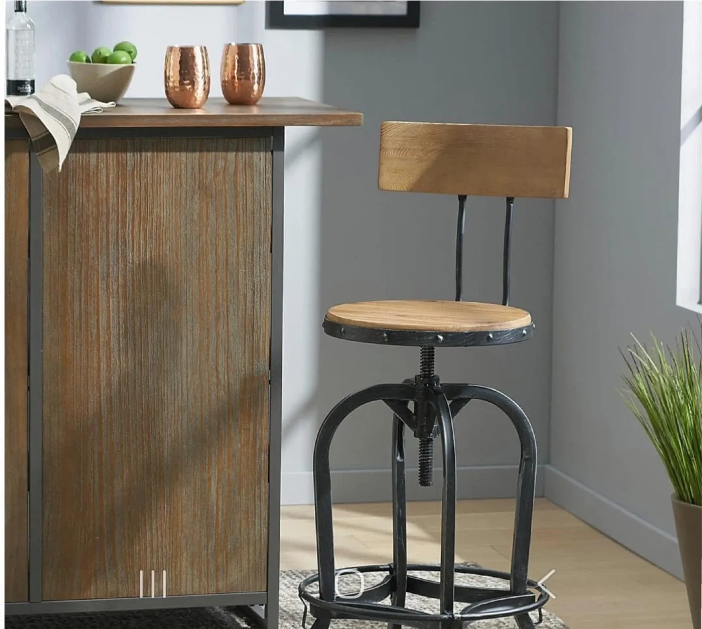 Mercer41 Adjustable Height Swivel Barstool image indicator(3)