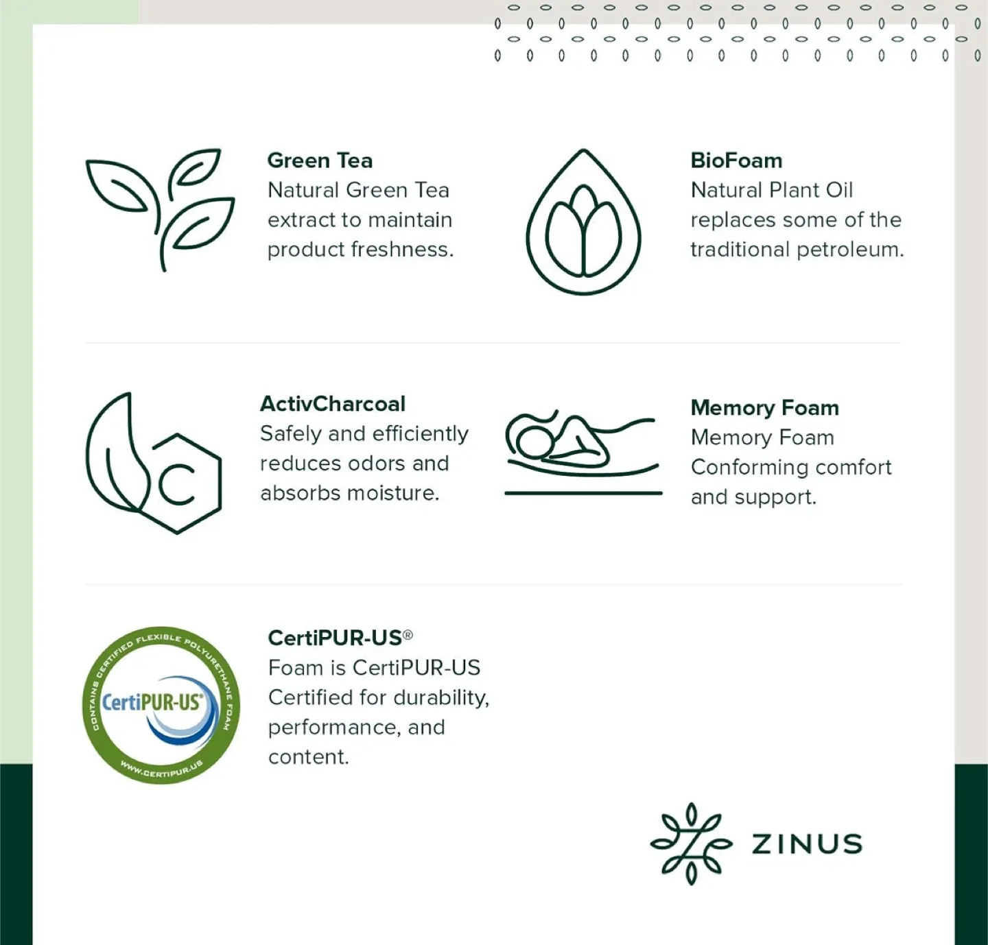 Zinus Memory Foam Sofa Bed Mattress - Queen image indicator(5)