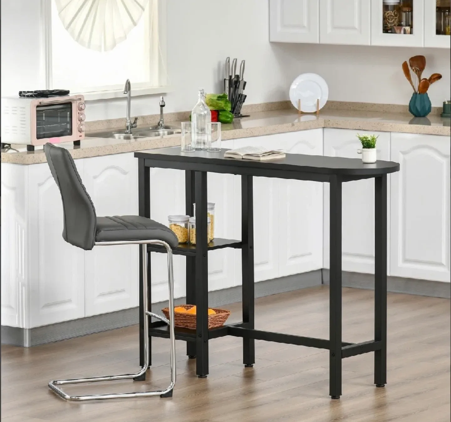 HOMCOM Modern Bar Table image indicator(5)