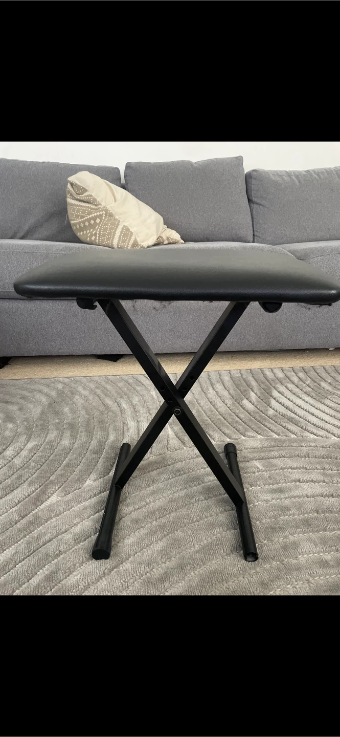 Adjustable Black Piano Bench / Keyboard Stool