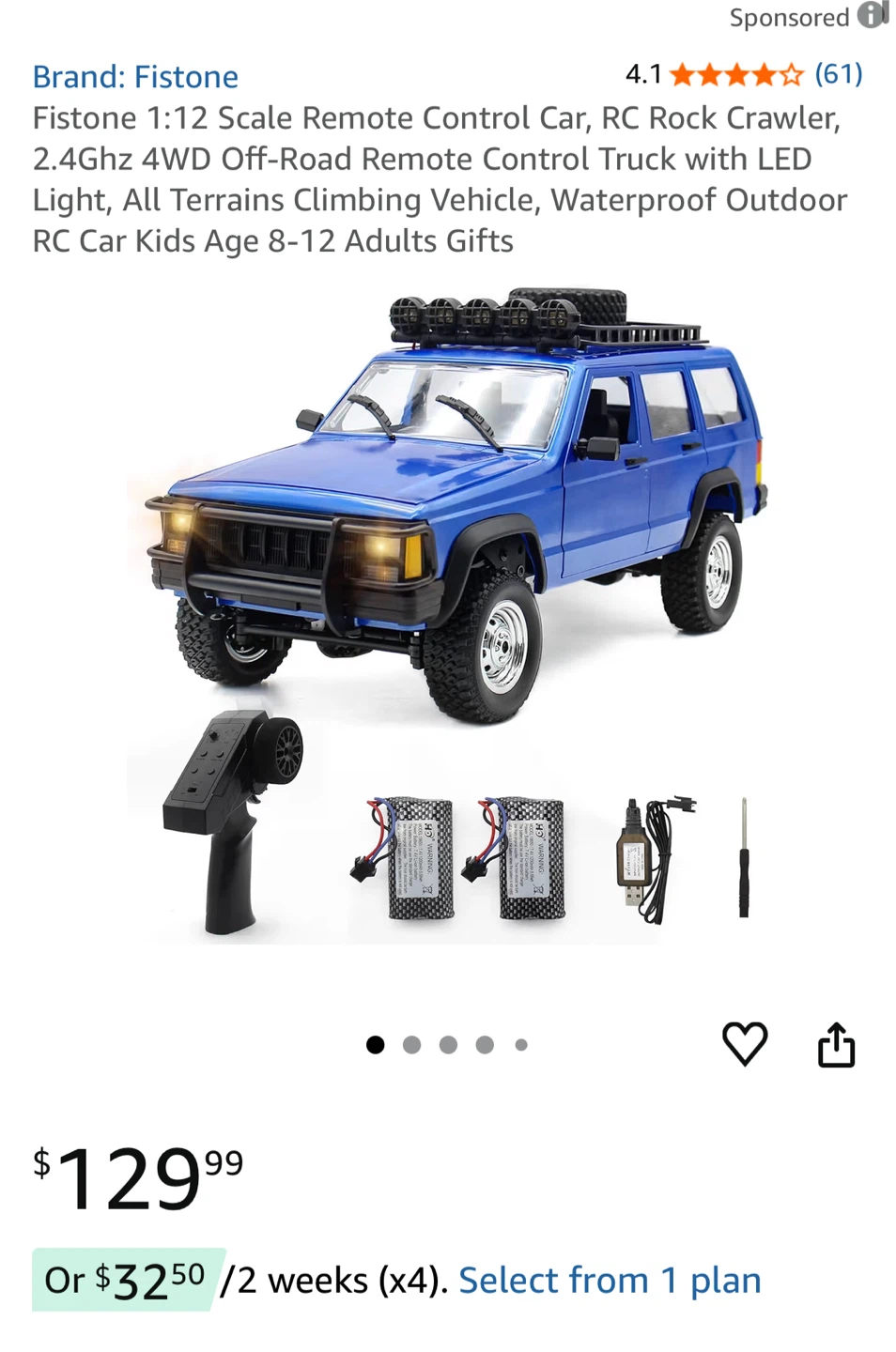 Fistone 1:12 Scale RC Rock Crawler - New Open box. - photo 2