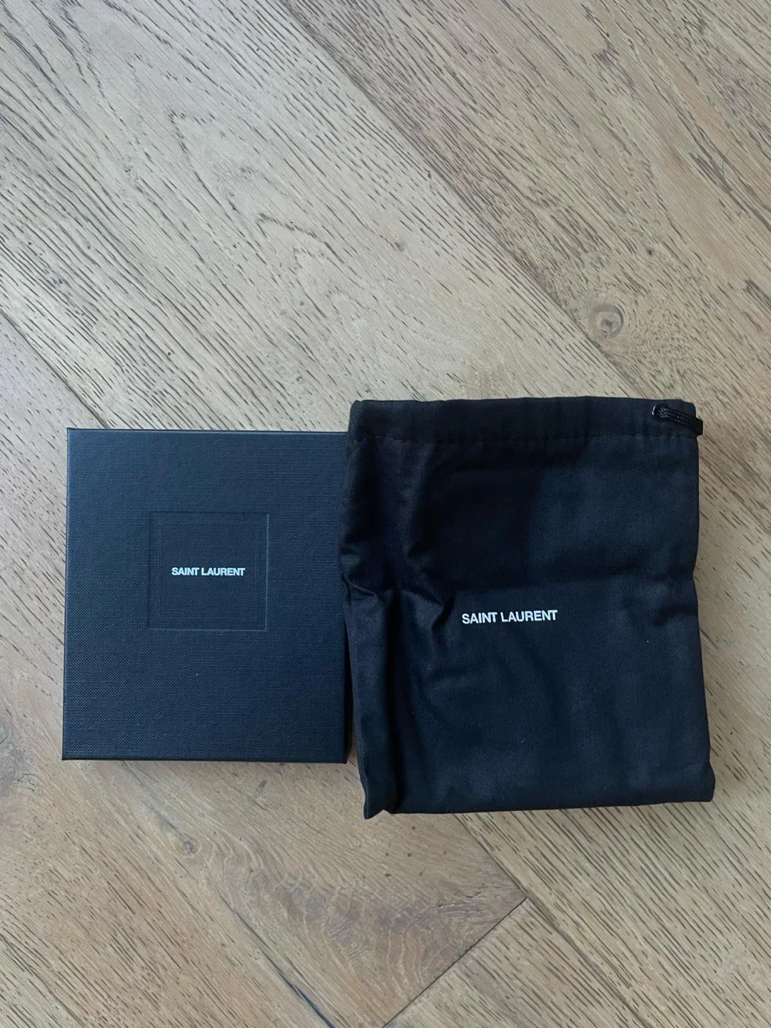 Saint Laurent Black Leather Card Holder