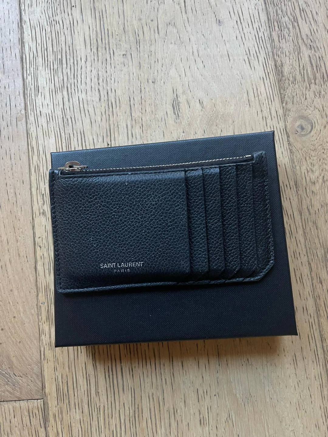 Saint Laurent Black Leather Card Holder - photo 3