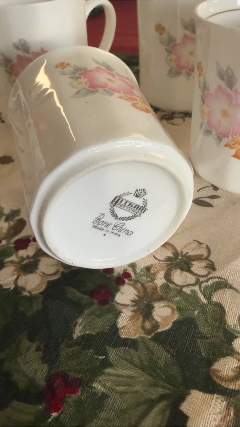 Lt Karat Cottage Rose China Mugs - Set of 6 - photo 2