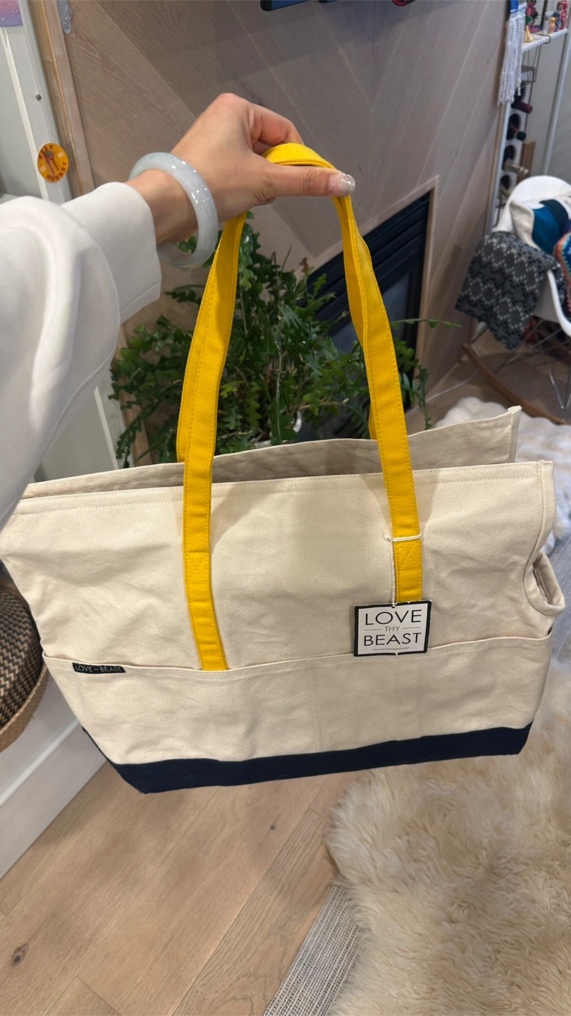 Love Thy Beast Canvas Pet Tote - Large