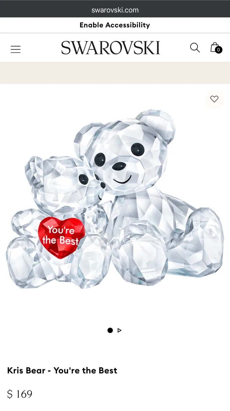 Swarovski crystal Kris Bear - You're the Best! image indicator(5)