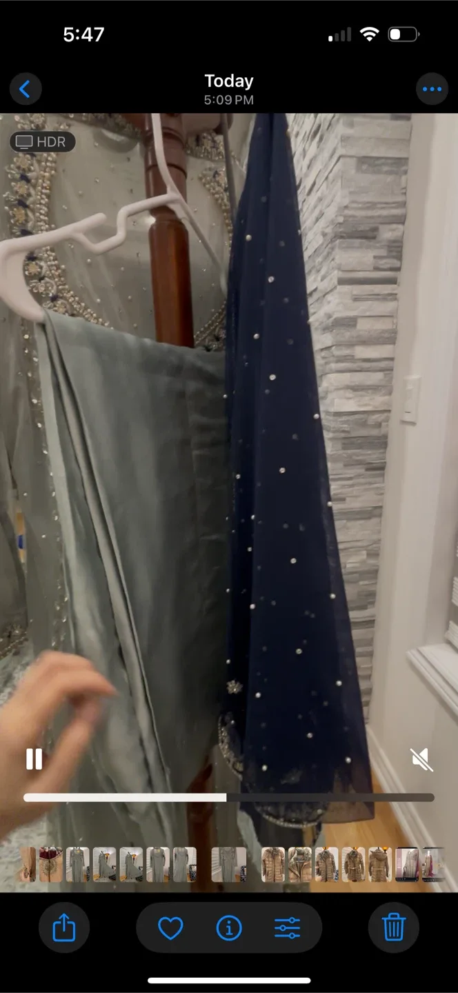 Grey Embroidered Anarkali Dress image indicator(6)