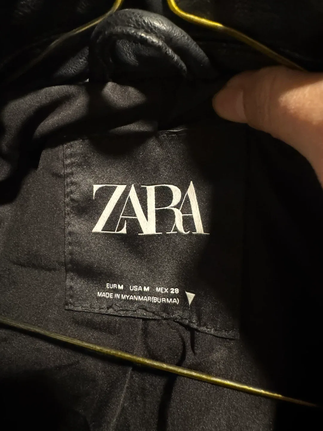 Zara Black Faux Leather Biker Jacket - Size M women image indicator(2)