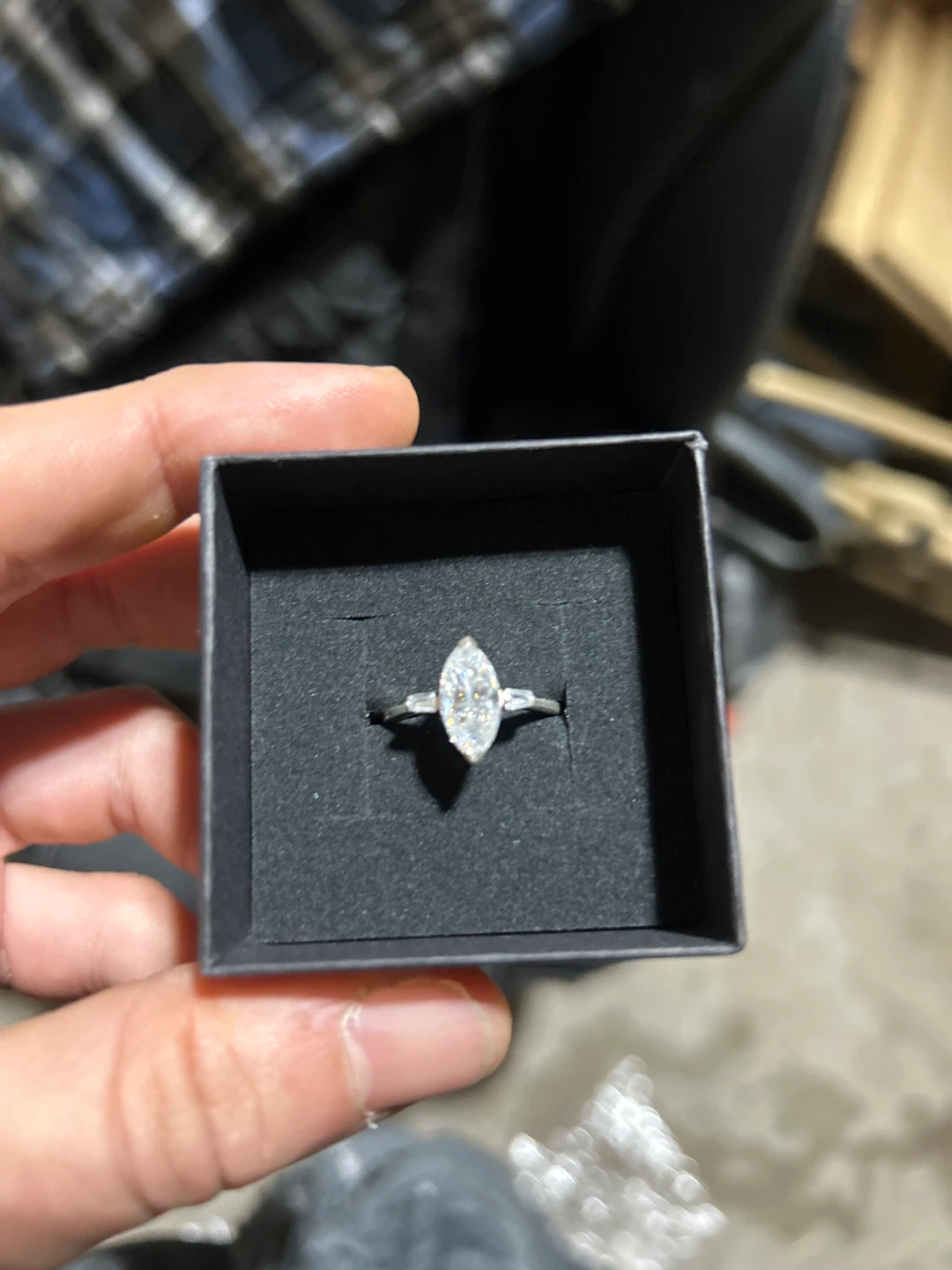 Moissanite Marquise Cut Diamond Ring