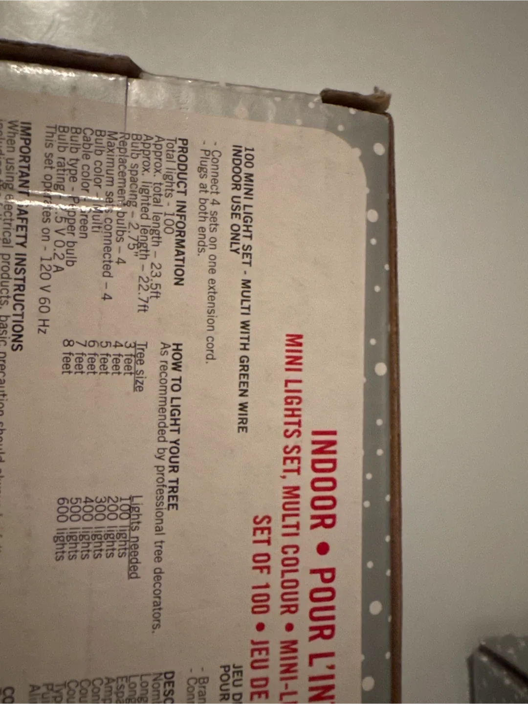 Indoor Mini Lights Set - Multi Colour - 100 lights image indicator(3)