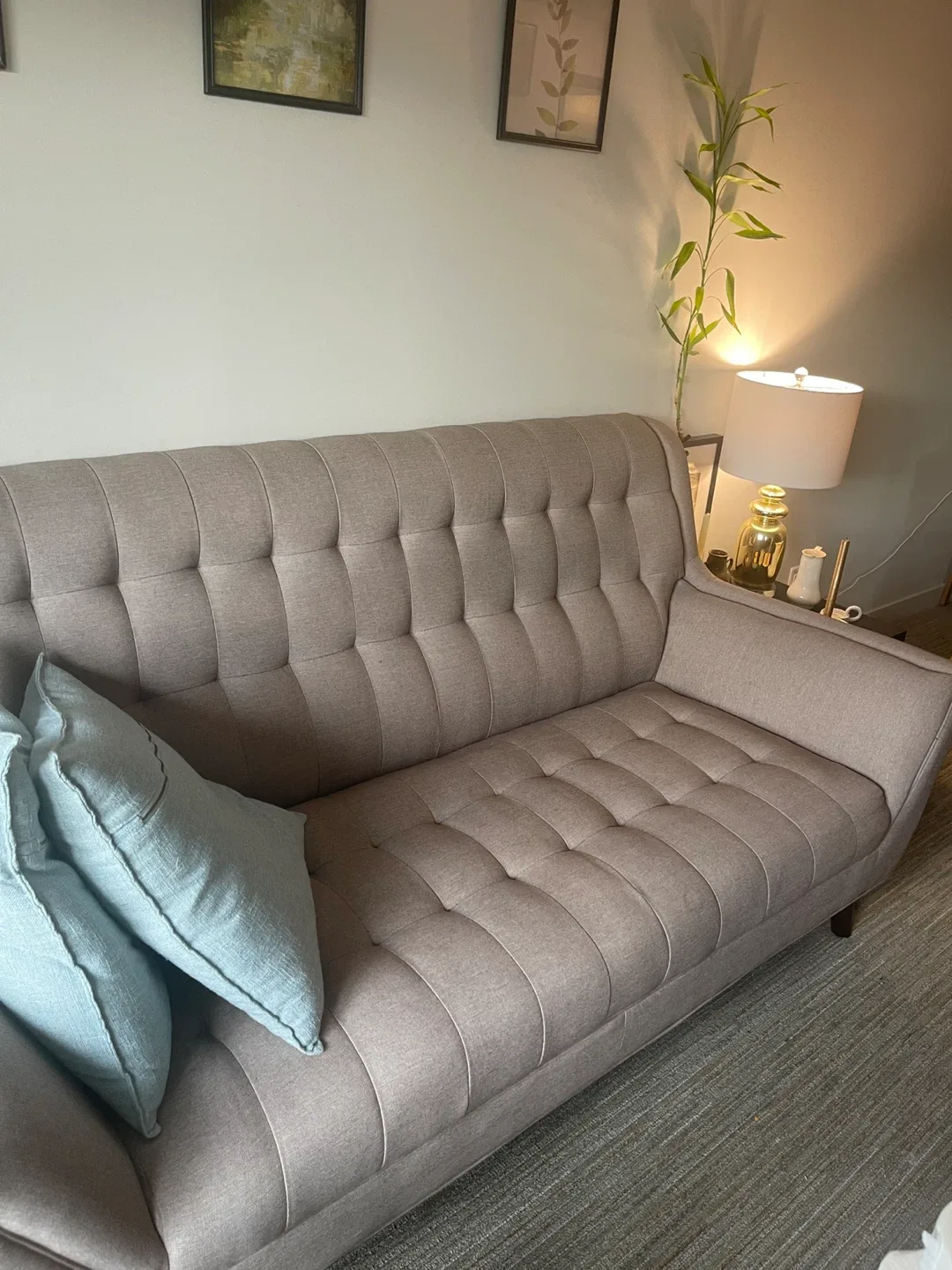 Beige Tufted Sofa image indicator(3)