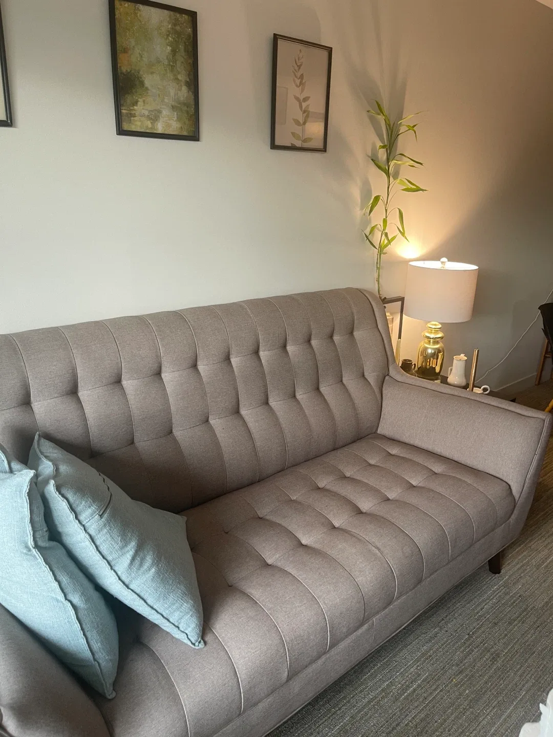 Beige Tufted Sofa image indicator(4)