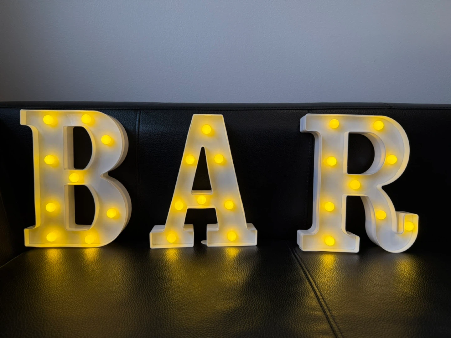 Light-Up “BAR” Letters – Like New!