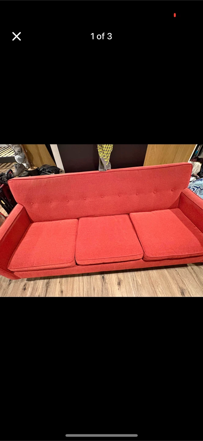 Red couch like new
