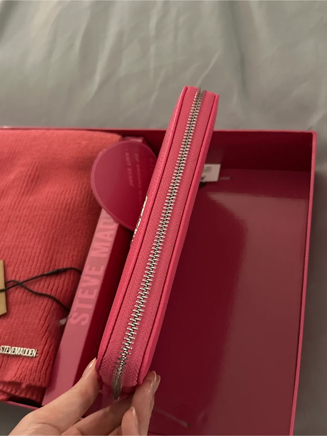 New Steve Madden Scarf and Wallet Set - Pink image indicator(2)