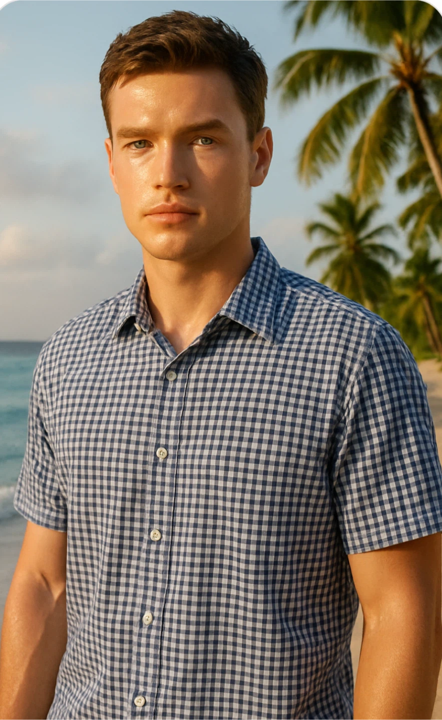 Gap Slim Fit Gingham Shirt - XL