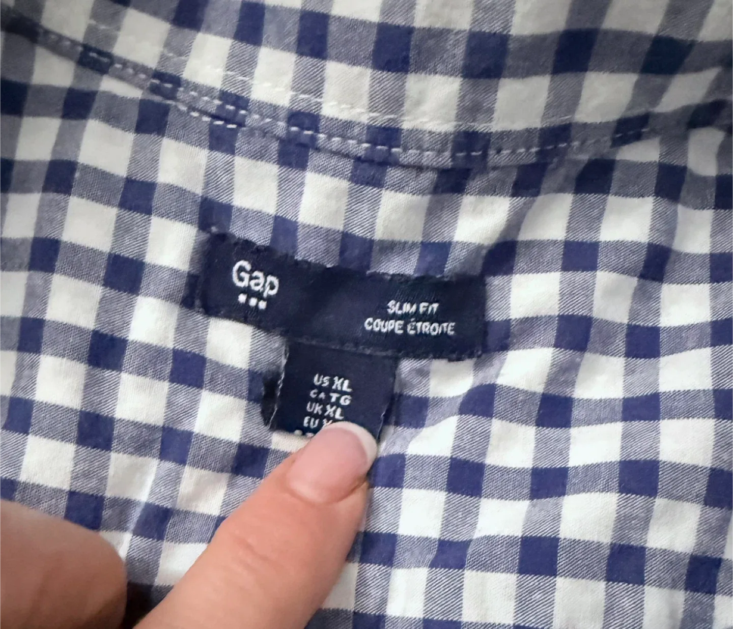 Gap Slim Fit Gingham Shirt - XL image indicator(5)