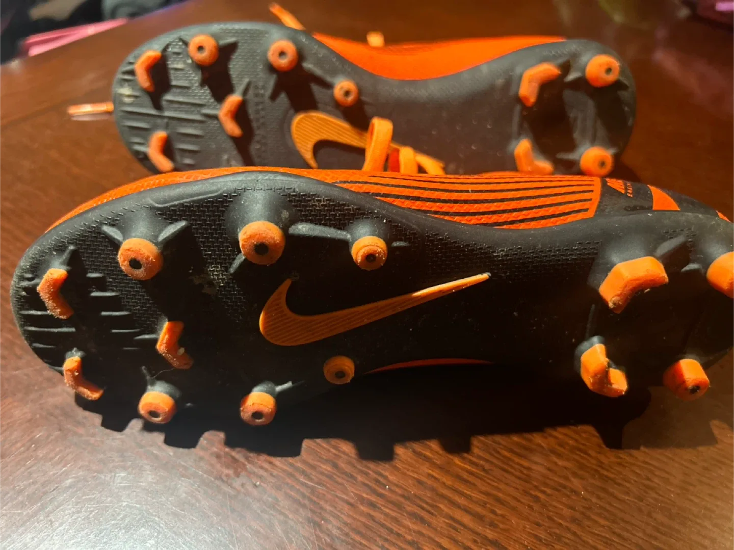 Used Youth size 4 Nike Mercurial Soccer Cleats - Orange image indicator(3)