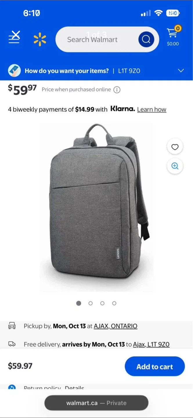 Lenovo 15.6" Laptop Casual Backpack B210 - Grey