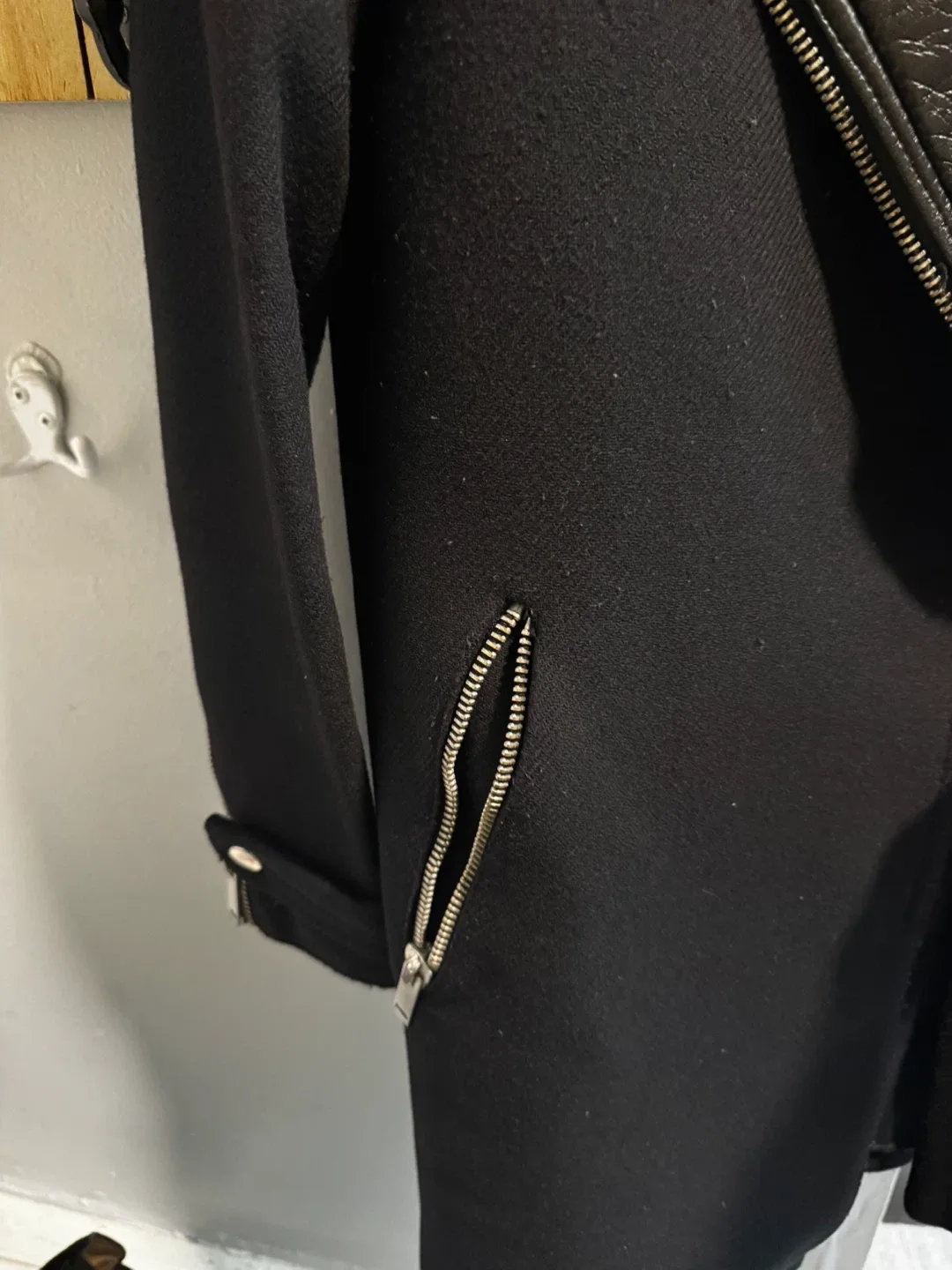 Zara Woman Black Wool Blend Coat - Size S