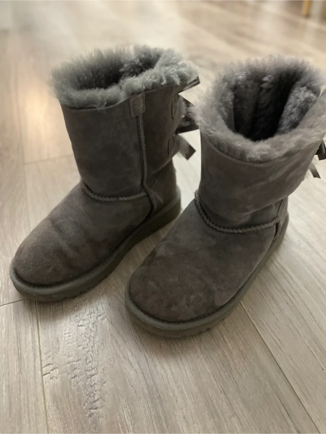 UGG Australia Gray Boots with Bows image indicator(2)