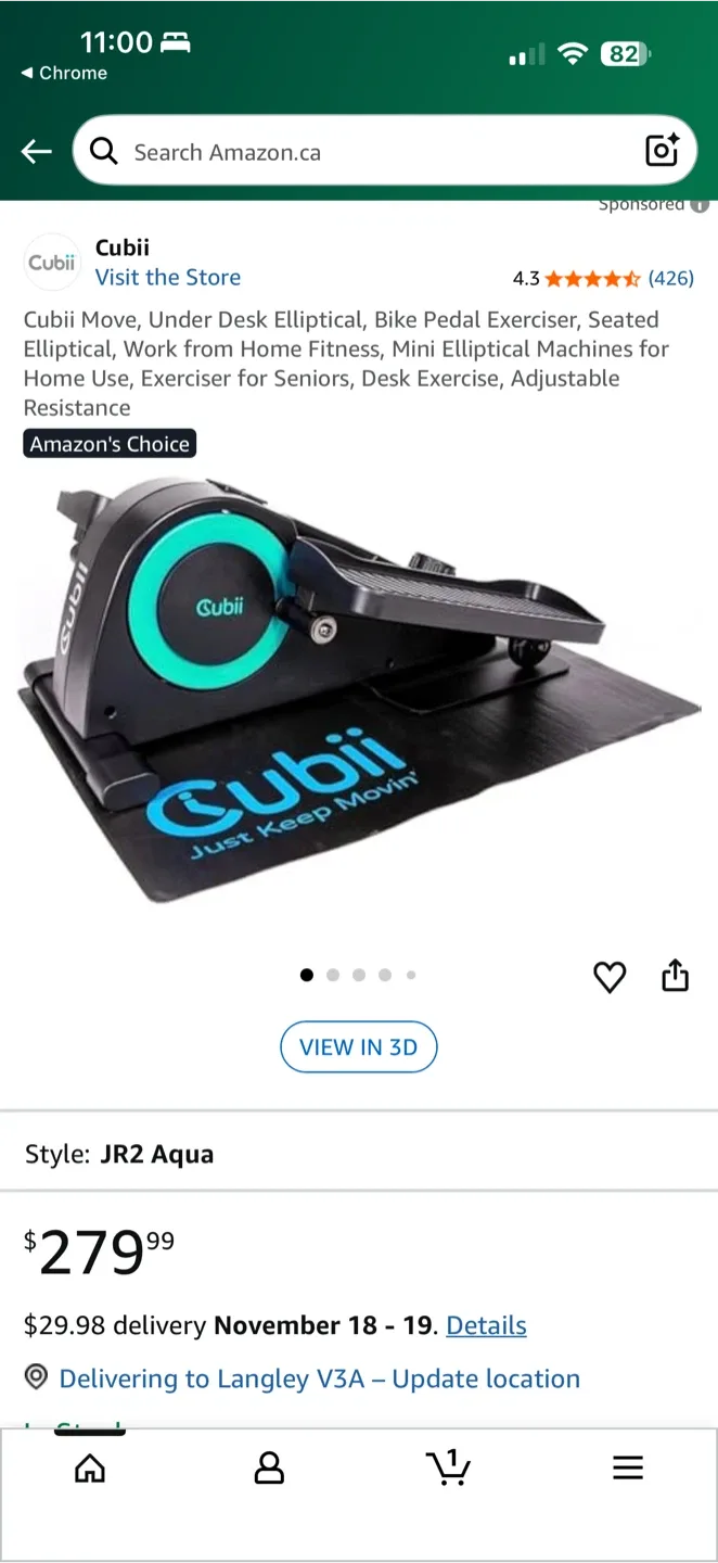 Cubii JR1 Seated Elliptical - Like New! image indicator(7)