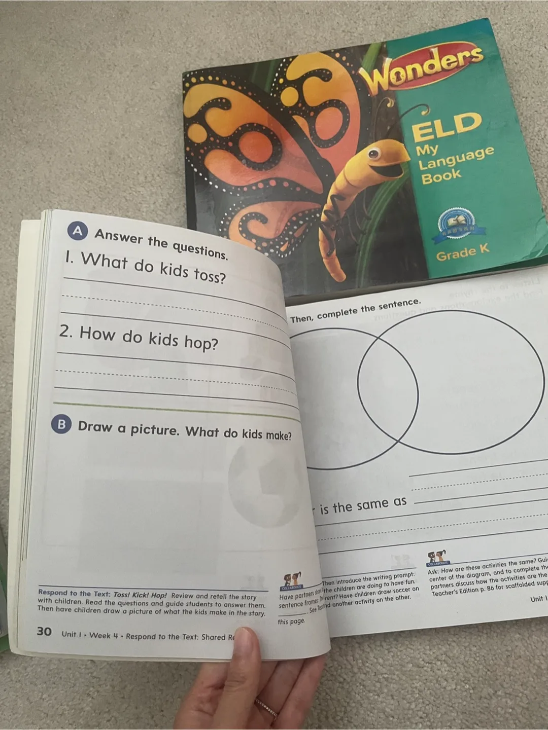 Wonders ELD My Language Book Grade K & 1 image indicator(3)