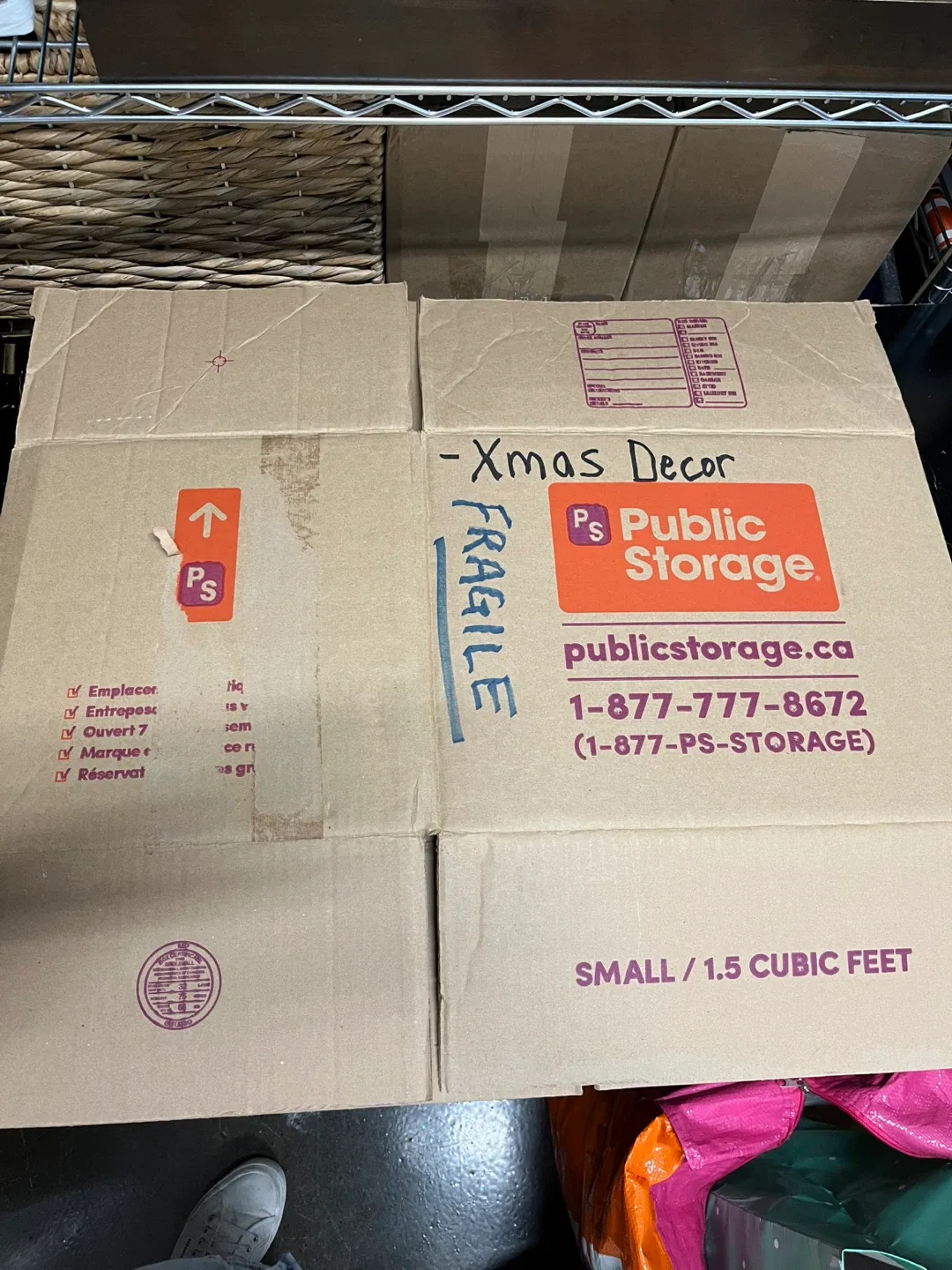 Moving Boxes - 3 Public Storage Boxes - Small