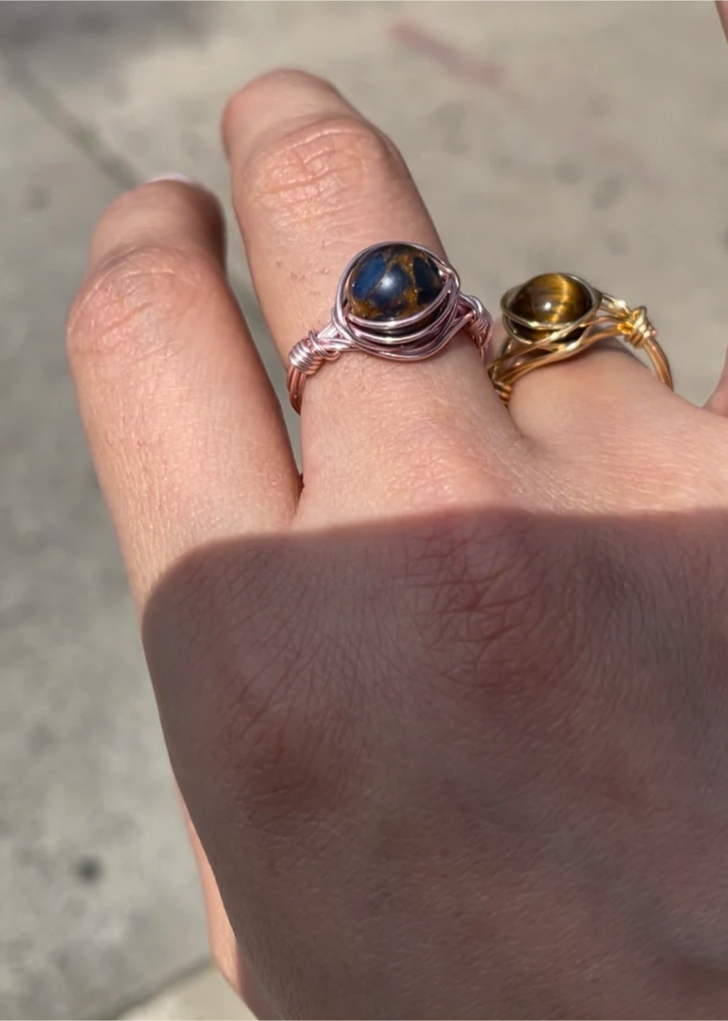 Handmade Wire Wrapped Gemstone Ring - photo 2