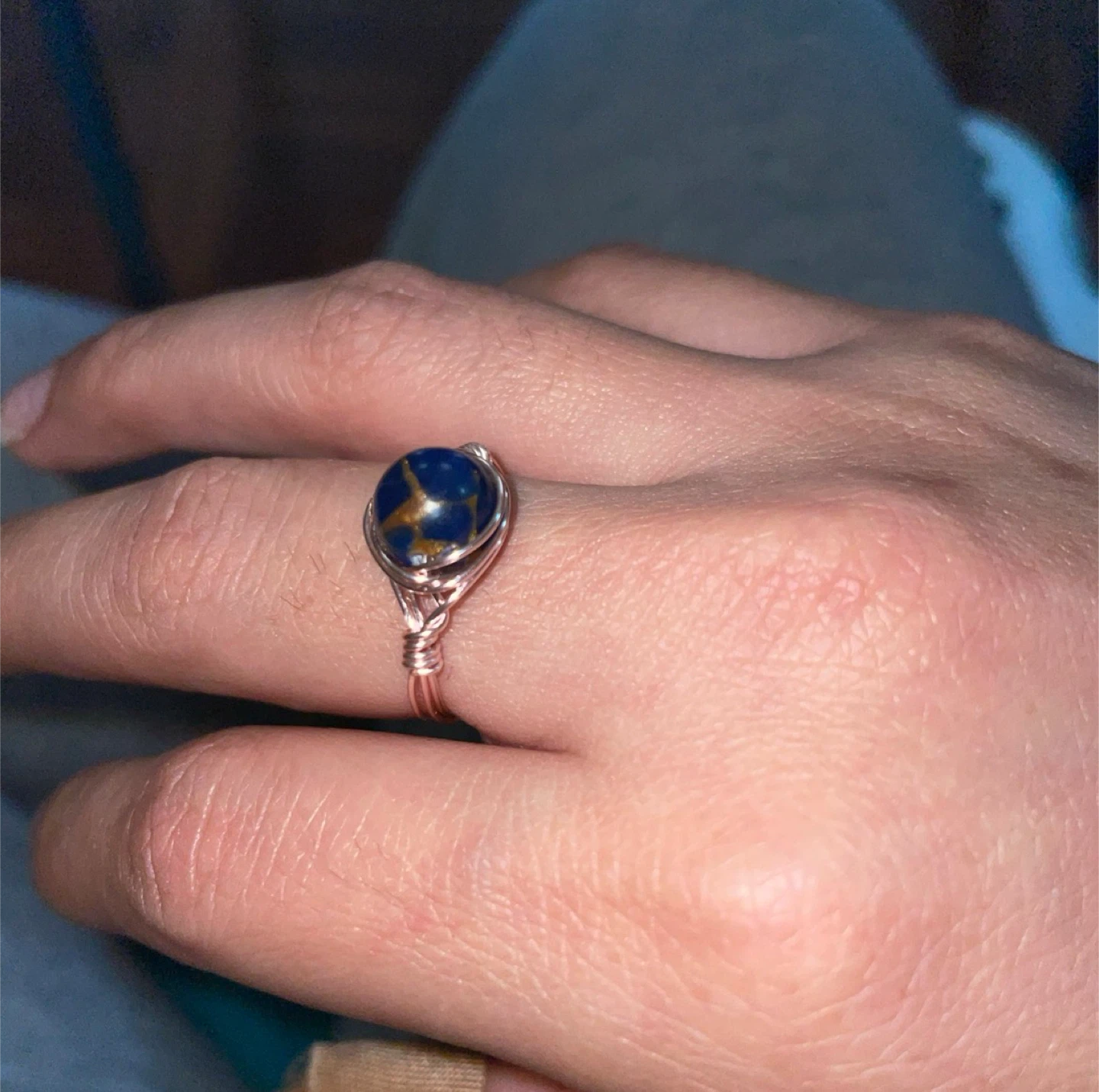 Handmade Wire Wrapped Gemstone Ring