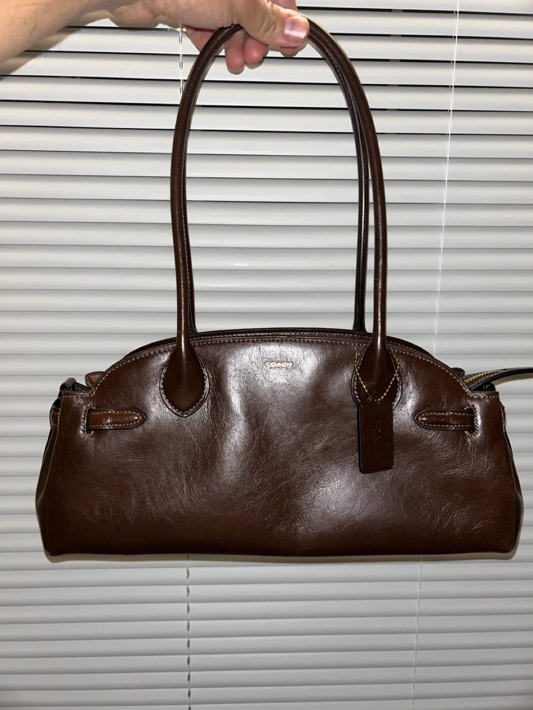Coach Dark Brown Leather Shoulder Bag M2482