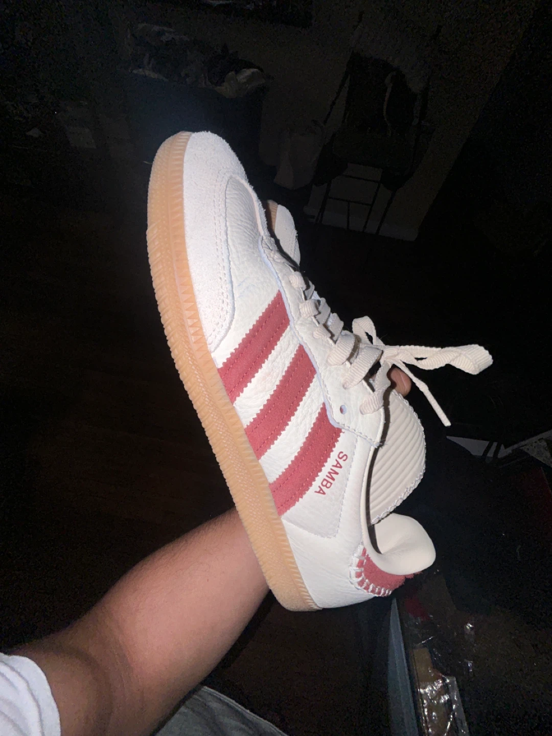 Adidas Samba White/Red, Size 8.5 - photo 4