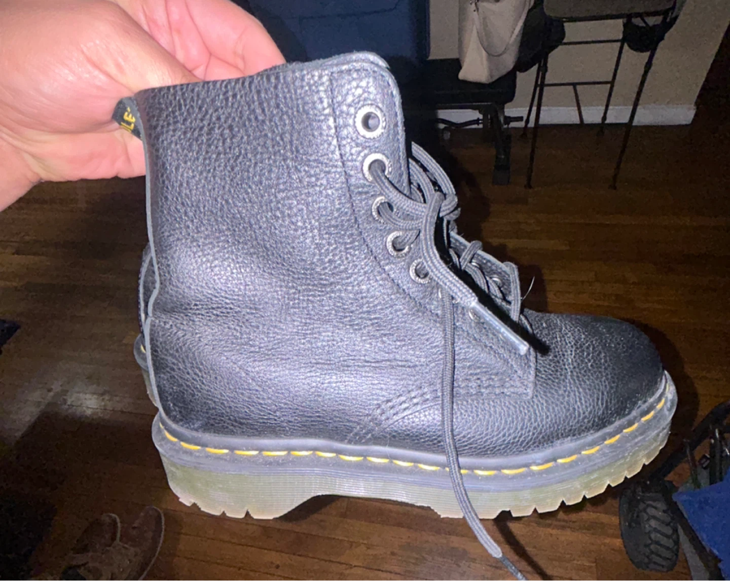 Dr. Martens Bex Black Leather Boots - US Women's 8
