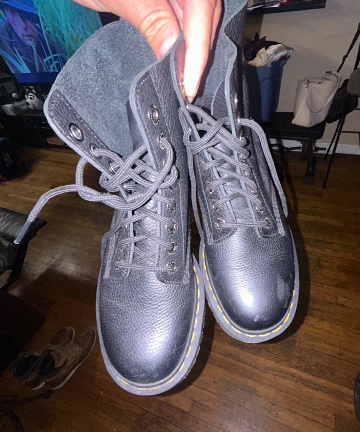 Dr. Martens Bex Black Leather Boots - US Women's 8 - photo 2