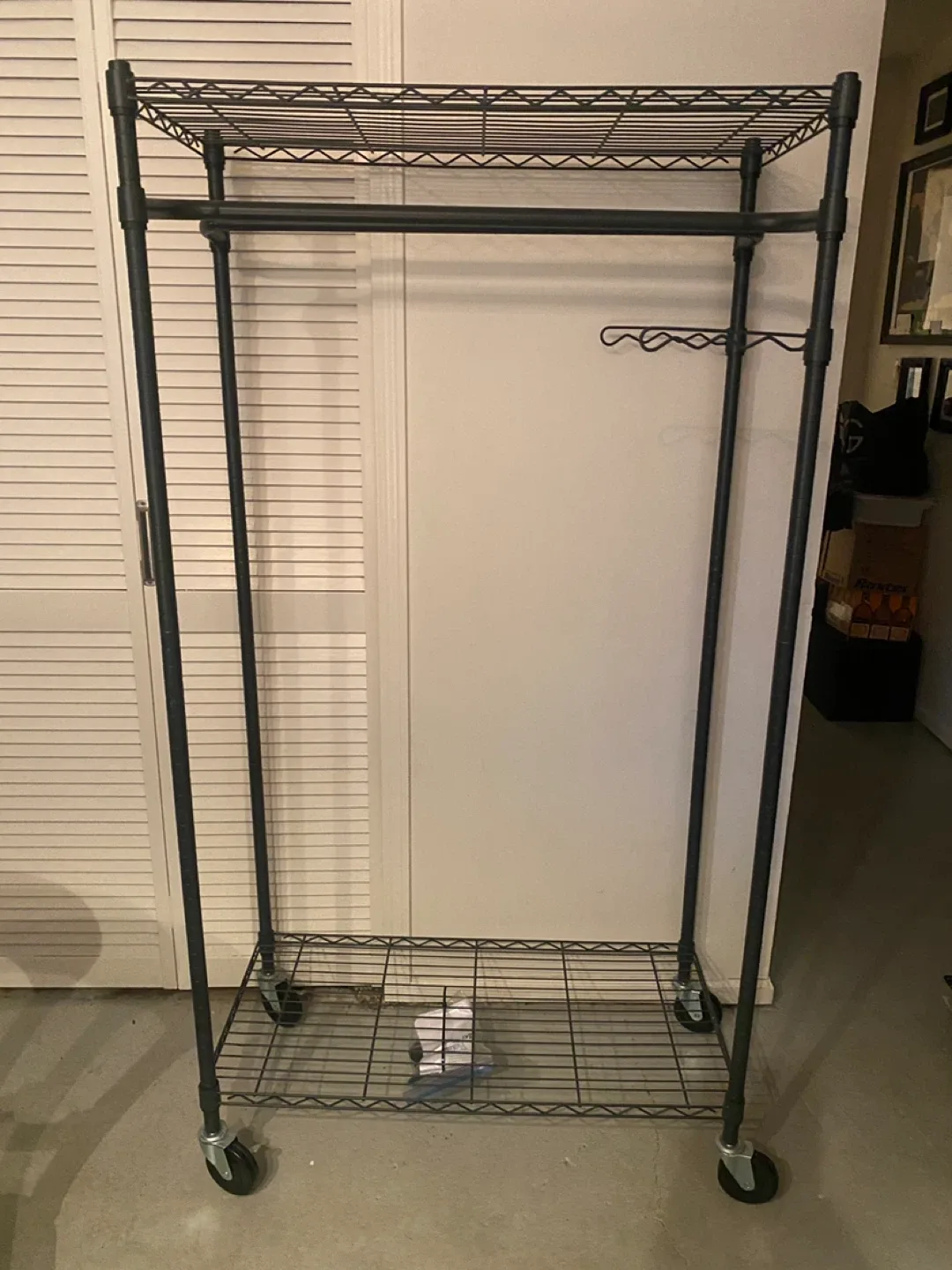 Rolling Garment Rack - Black