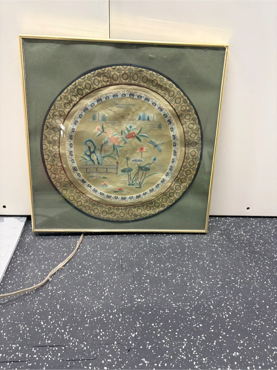 Vintage 1968 Cambodian Silk Print Art image indicator(2)