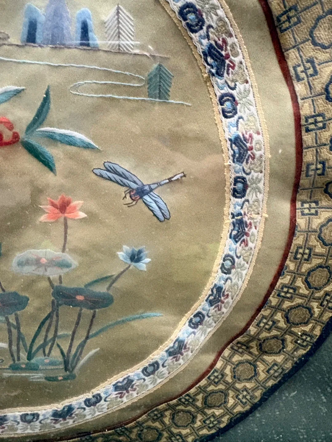 Vintage 1968 Cambodian Silk Print Art image indicator(5)