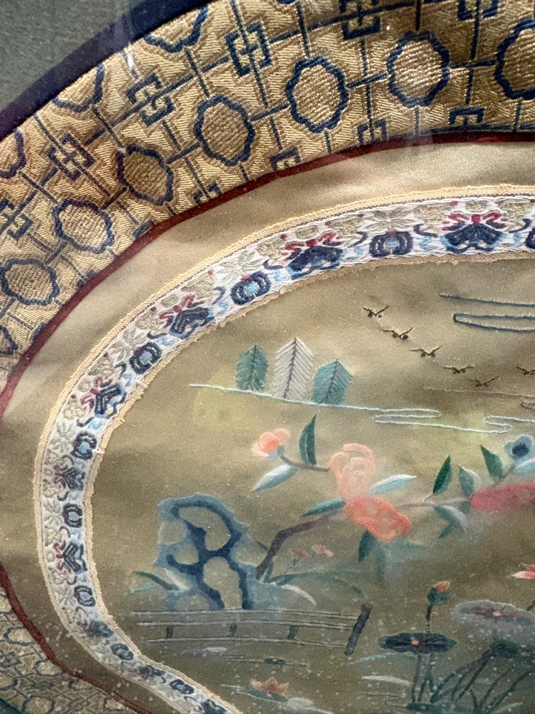 Vintage 1968 Cambodian Silk Print Art image indicator(4)