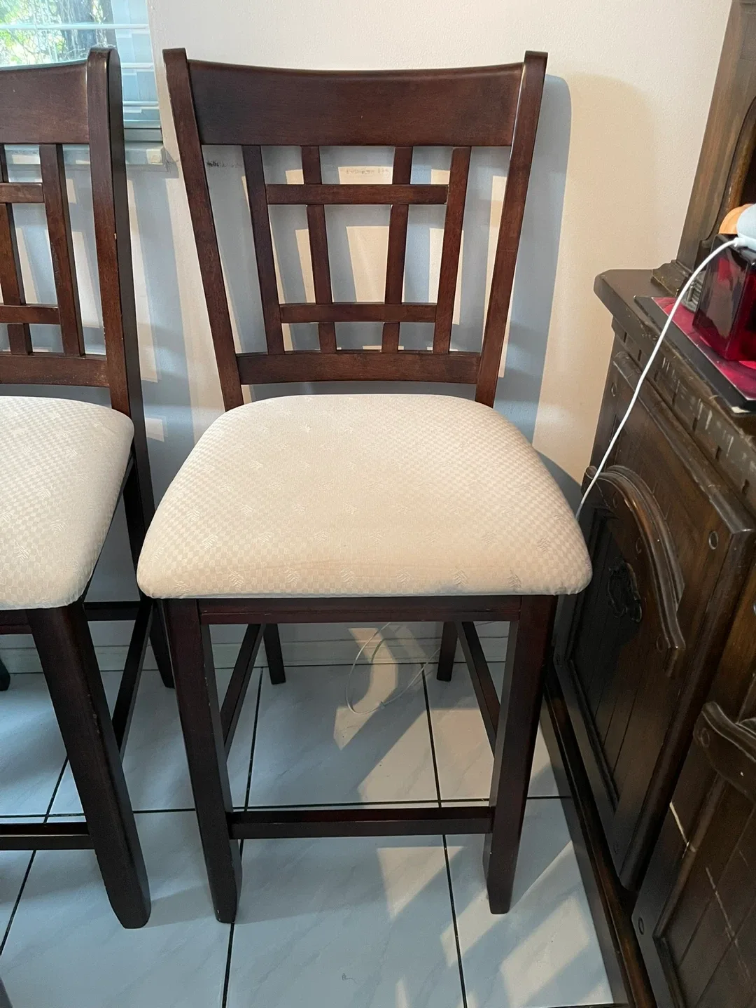 Dark Wood Dining Table with 8 Chairs image indicator(5)