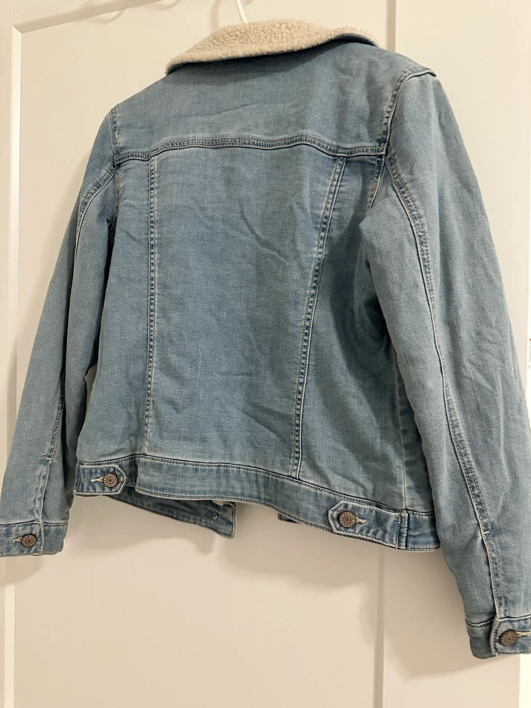 Denim Sherpa Trucker Jacket, Size XXS - photo 2